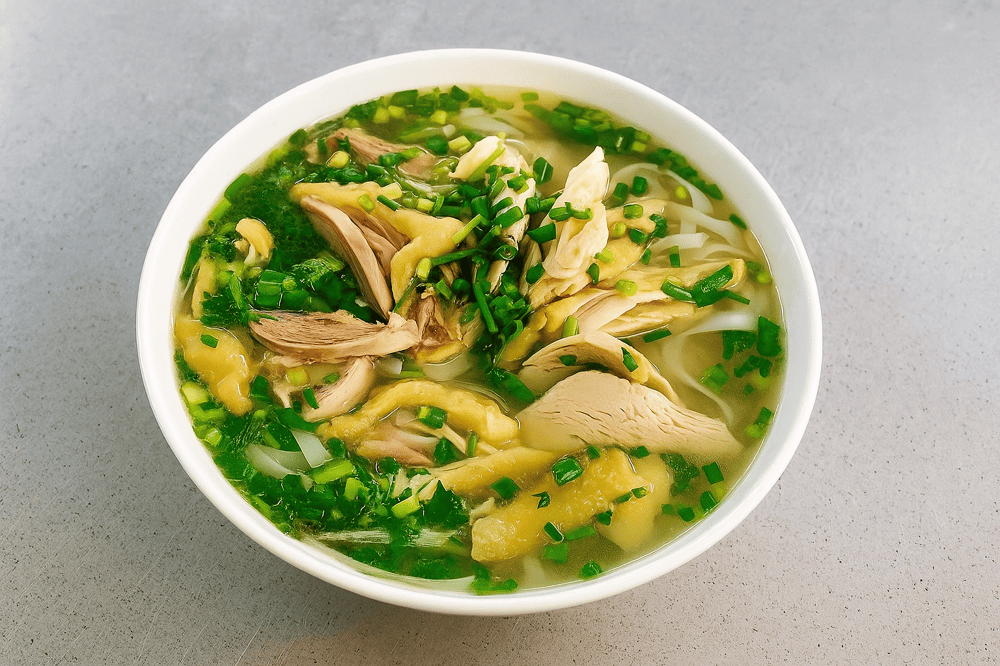 Pho Ga Nguyet, located at 5B Phu Doan, Hanoi, is a famous pho restaurant honored by Michelin in the Bib Gourmand category